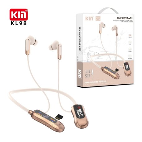 Auriculares Bluetooth Banda Para Cuello Con Pantalla Led ranura MicroSD