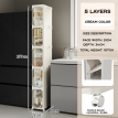 Estante armario plegable con ruedas 5 niveles