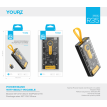 Power Bank Yourz R35 10000mAh Carga Rápida 22.5W con Cables Integrados y Pantalla LED