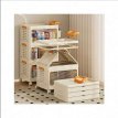carro organizador plegable con ruedas multiuso 4 niveles